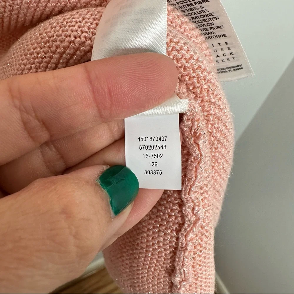 NEW White House Black Market Sweater Tank Tunic in Peach Smoothie Pink - Picture 7 of 8